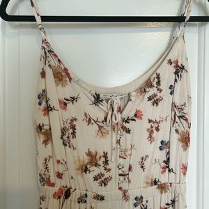 Abercrombie & Fitch Easy Waist Tiered Midaxi Dress in Cream Floral